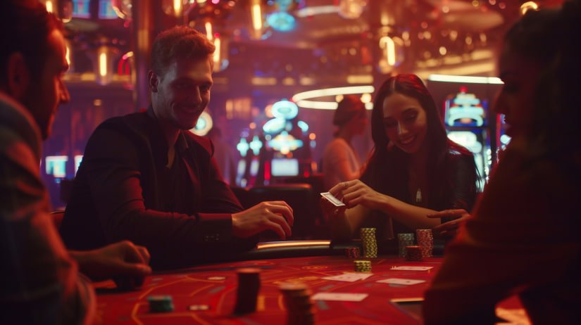 Tampilan permainan kasino populer di rajaclub dengan kartu dan roda roulette